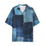 Hawaiian Shirt Denim Patchwork