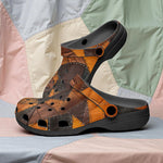 Classic Clogs Leather Patchwork with Stitching