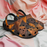 Classic Clogs Leather Patchwork with Stitching