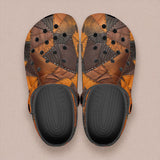 Classic Clogs Leather Patchwork with Stitching