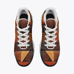 Air Cushion Sneakers Brown Leather Grunge Patchwork