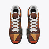 Air Cushion Sneakers Brown Leather Grunge Patchwork