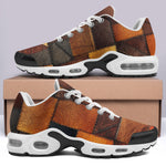 Air Cushion Sneakers Brown Leather Grunge Patchwork