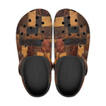 Classic Clogs Leather Patchwork Collage