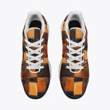 Air Cushion Sneakers Leather Patchwork Collage