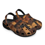 Classic Clogs Leather Patchwork Collage