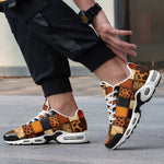 Air Cushion Sneakers Safari Animals Grungy Patchwork