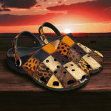 Classic Clogs Safari Animals Grungy Patchwork