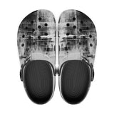 Classic Clogs Abstract Painting White and Black