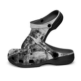 Classic Clogs Abstract Painting White and Black