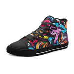 High-Top Canvas Shoes Colorful Graffiti Letters