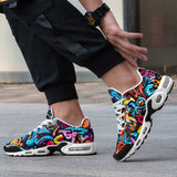 Air Cushion Sneakers Colorful Graffiti Letters