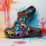 Classic Clogs Colorful Graffiti Letters