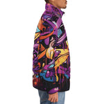Down-Padded Puffer Jacket Colorful Graffiti Design