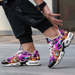 Air Cushion Sneakers Colorful Graffiti Design