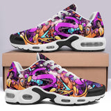 Air Cushion Sneakers Colorful Graffiti Design