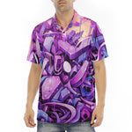 Men's Polo Shirt Neon Graffiti Artwork