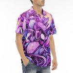 Men's Polo Shirt Neon Graffiti Artwork