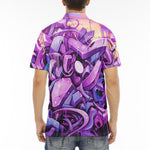 Men's Polo Shirt Neon Graffiti Artwork