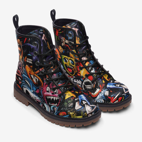 Leather Boots Zombies and Demons Graffiti