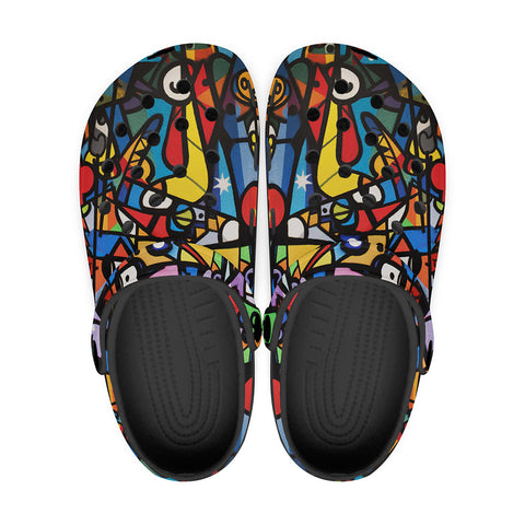 Classic Clogs Psychedelic Graffiti Art