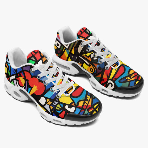 Air Cushion Sneakers Psychedelic Graffiti Art