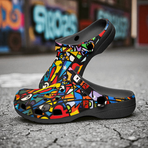 Classic Clogs Psychedelic Graffiti Art
