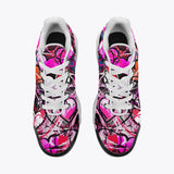 Air Cushion Sneakers Pink Hearts Graffiti