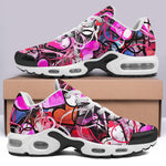 Air Cushion Sneakers Pink Hearts Graffiti