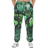 Men's Sweatpants Green Hearts Graffiti Art