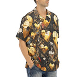 Hawaiian Shirt Broken Golden Hearts