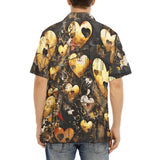 Hawaiian Shirt Broken Golden Hearts