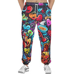 Men's Sweatpants Colorful Hearts Graffiti