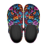 Classic Clogs Colorful Hearts Graffiti