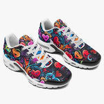 Air Cushion Sneakers Colorful Hearts Graffiti