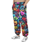 Men's Sweatpants Colorful Hearts Graffiti