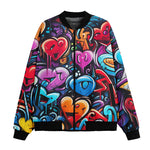 Bomber Jacket Colorful Hearts Graffiti