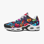 Air Cushion Sneakers Colorful Hearts Graffiti