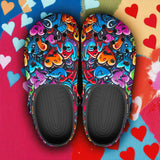 Classic Clogs Colorful Hearts Graffiti
