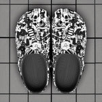 Classic Clogs Black and White Graffiti Artwork Collage
