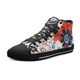 High-Top Canvas Shoes Flower Artistic Doodles