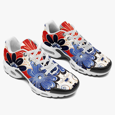 Air Cushion Sneakers Flower Artistic Doodles