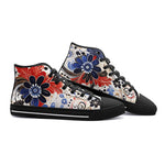 High-Top Canvas Shoes Flower Artistic Doodles