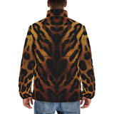 Down-Padded Puffer Jacket Golden Leopard Fur