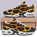 Air Cushion Sneakers Golden Leopard Fur