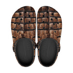 Classic Clogs Brown Alligator Skin Print