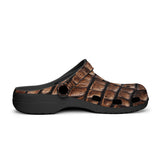 Classic Clogs Brown Alligator Skin Print