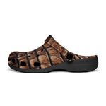 Classic Clogs Brown Alligator Skin Print