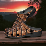 Classic Clogs Brown Alligator Skin Print