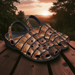 Classic Clogs Brown Alligator Skin Print